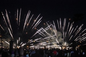 Picture of fieworks taken at Epcot Disney World Florida